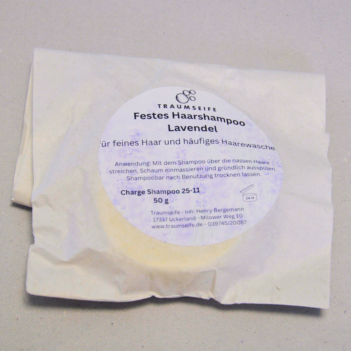 Festes Haarshampoo - Lavendel