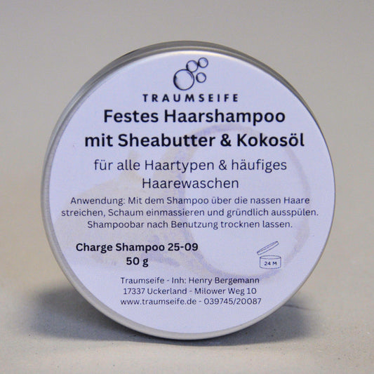Festes Haarshampoo - Kokosöl & Sheabutter