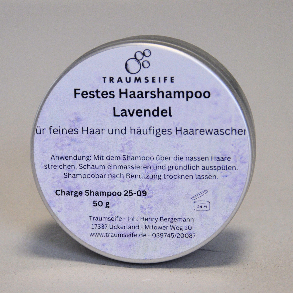 Festes Haarshampoo - Lavendel