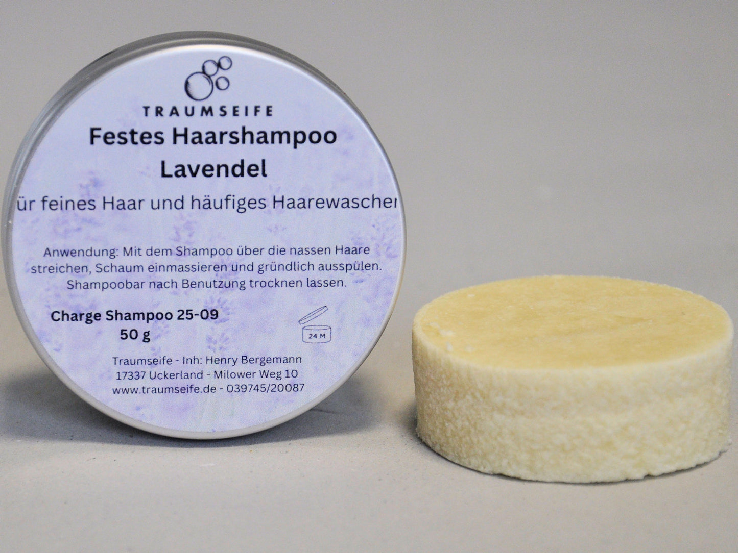 Festes Haarshampoo - Lavendel