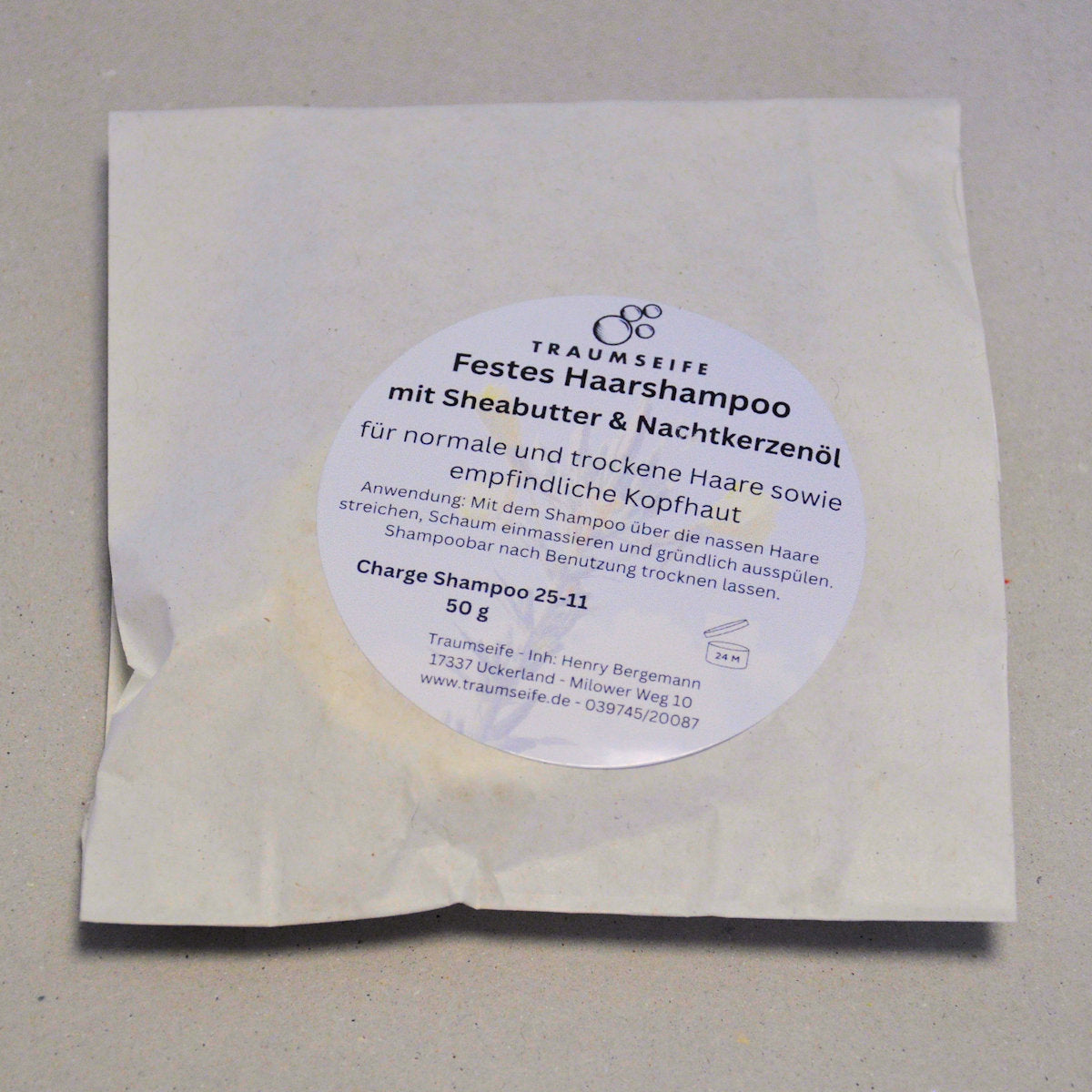 Festes Haarshampoo - Nachtkerzenöl & Sheabutter